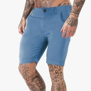 Ging Tto Men's Slim Fit Sh...mo Short  Oants 32 Blue  Zm874-32 New wit tags